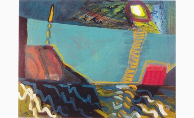 Togo: Azzurro mare, 2014, olio e acrilico si tela, 60 x 80 cm.