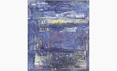 Tano Santoro: Senza titolo, 1998, olio su tela, 70 x 150 cm, collezione privata