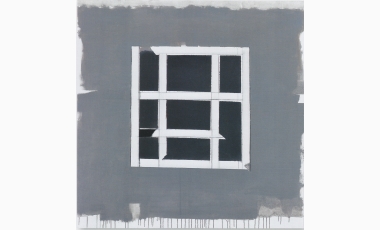 Antonio Freiles: Architecture, 2008, Olio e grafite su tela, 100 x 100 cm.