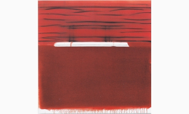 Antonio Freiles: Paesaggio, 2009, olio e grafite su tela, 100 x 100 cm.
