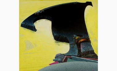 Lillo Messina: Scogliera a Kimolos, 2007, olio su tela, 135 x 150 cm.