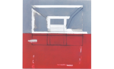 Antonio Freiles: Architecture, 2009, olio e grafite su tela, 100 x 100 cm.
