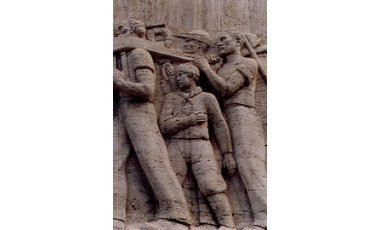 "Allegoria del Lavoro" di Antonio Bonfiglio, particolare.