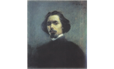 Placido Di Bella: Autoritratto, olio su tela, 65 x 57 cm, datato, in alto a destra "Di Bella P. Venise (sic)", collezione privata.