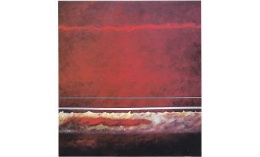Antonello Arena: Frammenti, 1987, acrilico su tela, 117 x 127 cm.