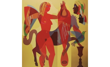 Ranieri Wanderlngh; La messaggera, 2009, olio su tela, 130 x 130 cm.