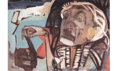 Togo: La vecchia e la cilegia, 1965, olio su tela, 50 x 70 cm.