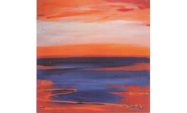 Simone Caliò: H 08:05 PM, 2014, olio su tela, 50 x 50 cm.