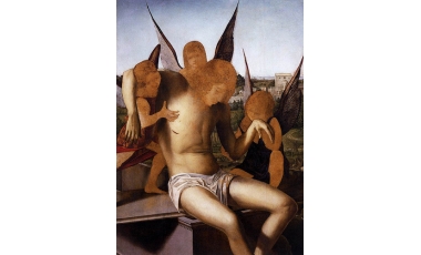 Antonello da Messina: Pietà Correr, 1475. (Alle spalle del Cristo le absidi di San Francesco d'Assisi all'Immacolata)
