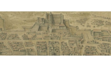 L'antica fortezza di Matagrifone in un'incisione conservata nella Biblioteca Nazionale Francese