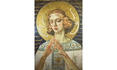 Amedeo Bocchi: Angelo delle litanie laureatane, tempera su carta,136 x 93 cm, 1933.