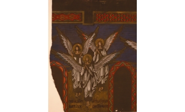 Amedeo Bocchi: Angeli delle litanie laureatane, acquerello su cartoncino, 30,5 x 23 cm, 1933.