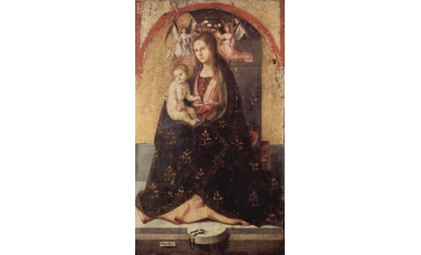 Antonello da Messina: La Madonna del Rosario del polittico di San Gregorio , 1473, Museo Regionale "Maria Accascina", Messina.