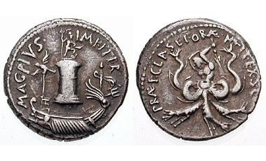 Uno moneta romana battuta a Messina, I sec a.C.