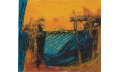 Togo: Salina, 2012, olio su cartone, 35 x 40 cm.