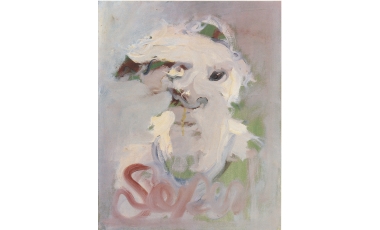 Bruno Samperi: Autoritratto, olio su tela, 40 x 50 cm, 1988.