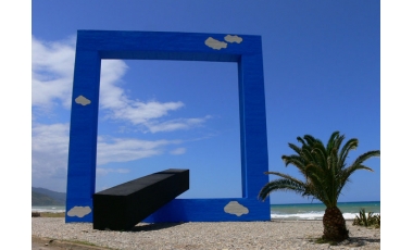 Tano Festa: Monumento per un poeta morto. La Finestra sul mare, 1989.