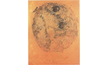 Lucio Fontana:Concetto spaziale, 1955, olio su tecnica mista,lustrini e vetri su tela, 124, 5 x 90 cm. Milano, collezione privata.